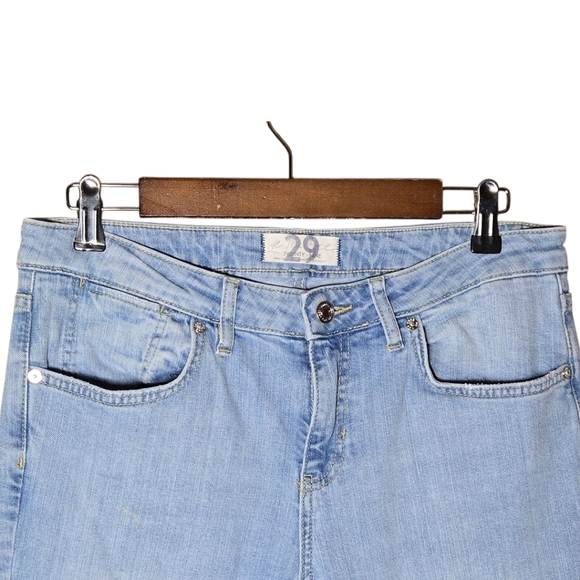 Free People We The Free Mid Rise Crop Flare Jeans Size 29 Etna Blue - Picture 3 of 5